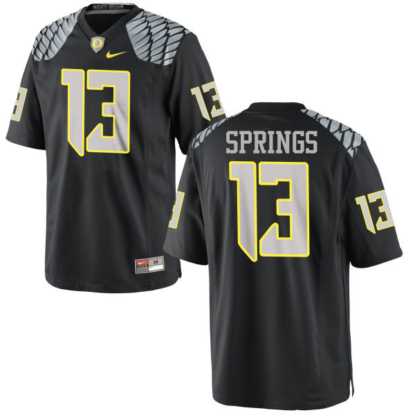 Men #13 Arrion Springs Oregon Ducks College Football Jerseys-Black